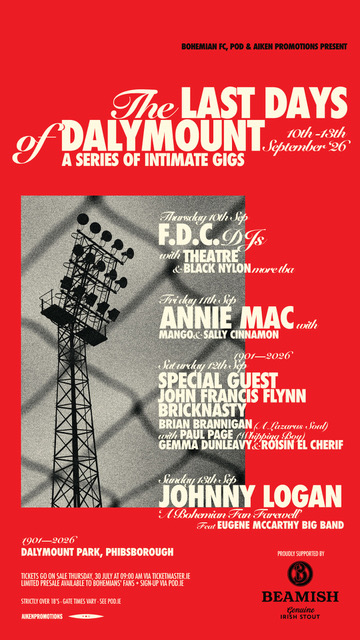 September 13 - Footballstadion Dalymount Park